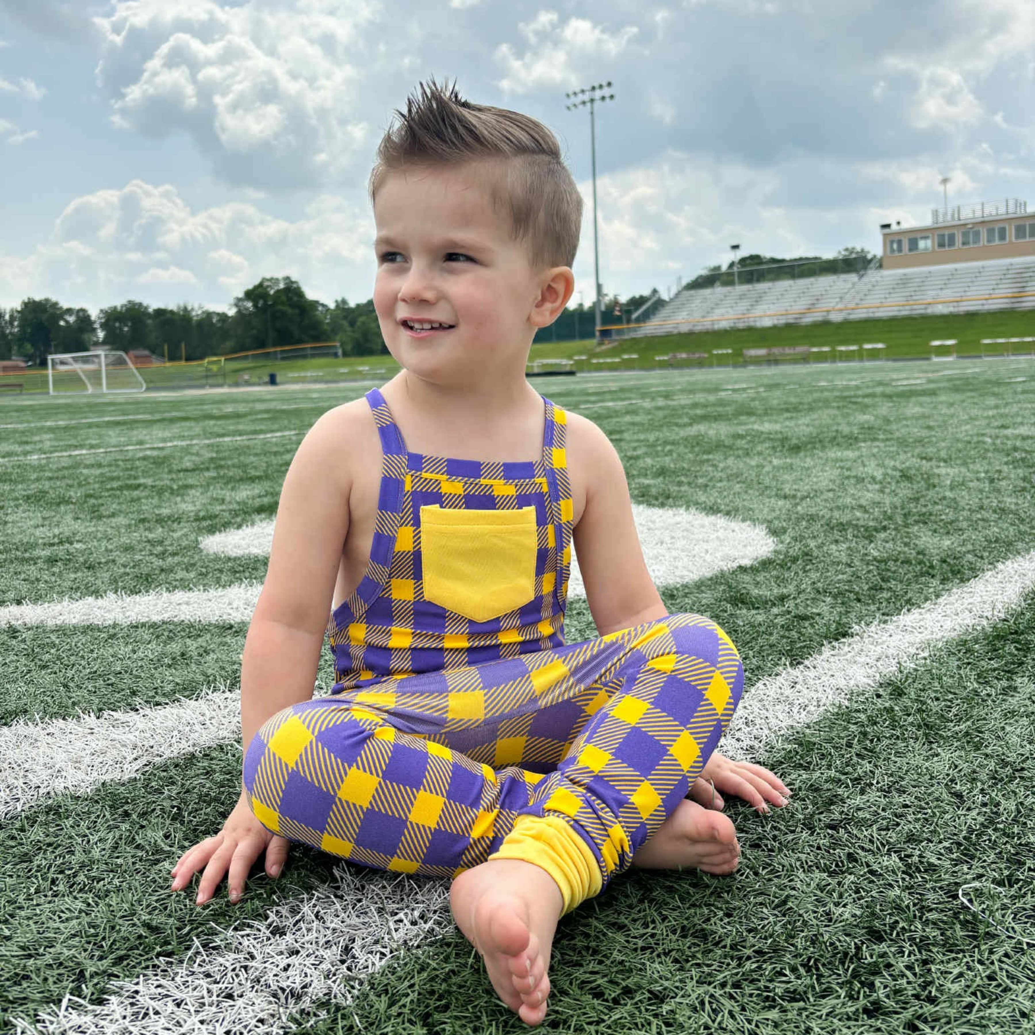 Minnesota Plaid Overalls