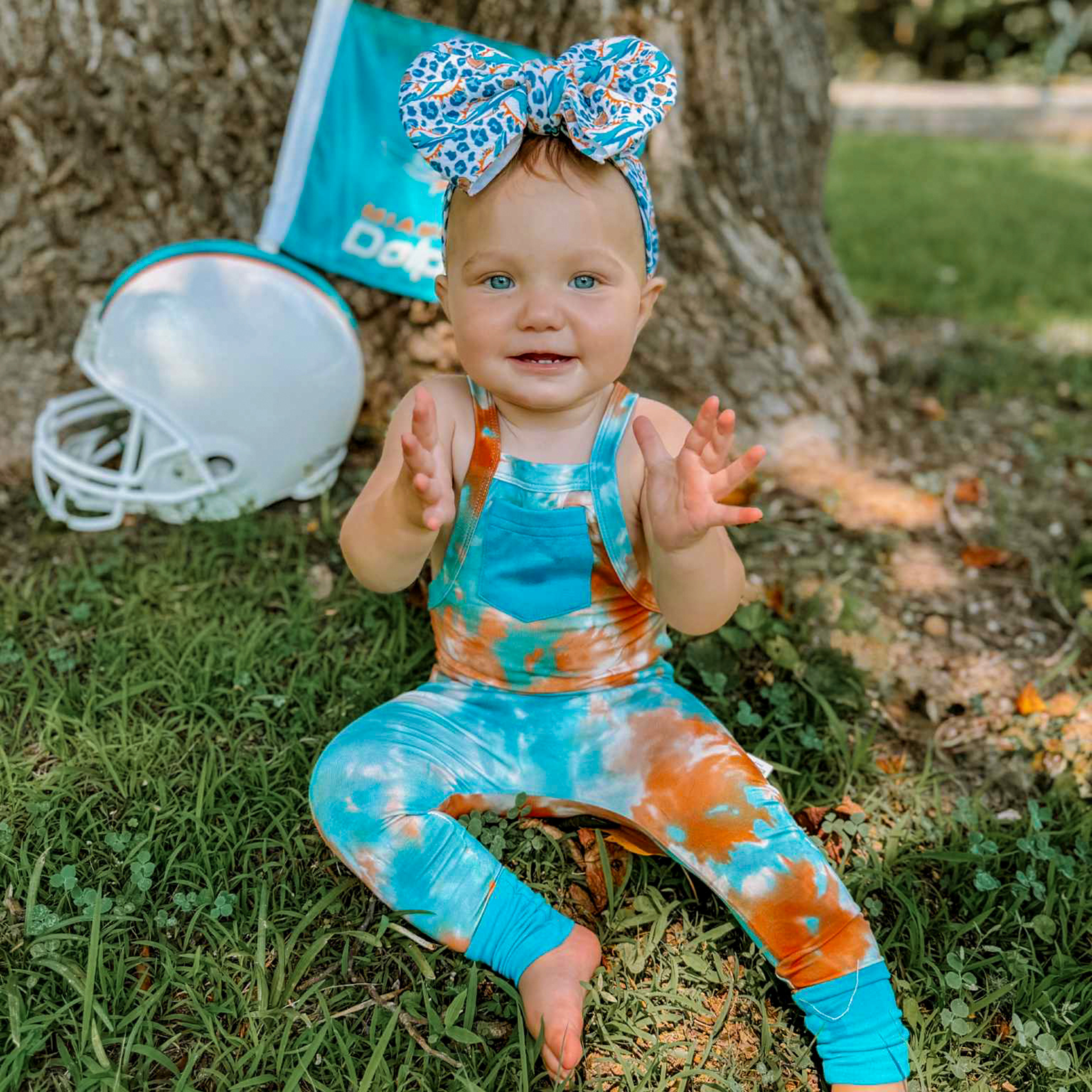 Miami Tie Dye Bamboo Overalls