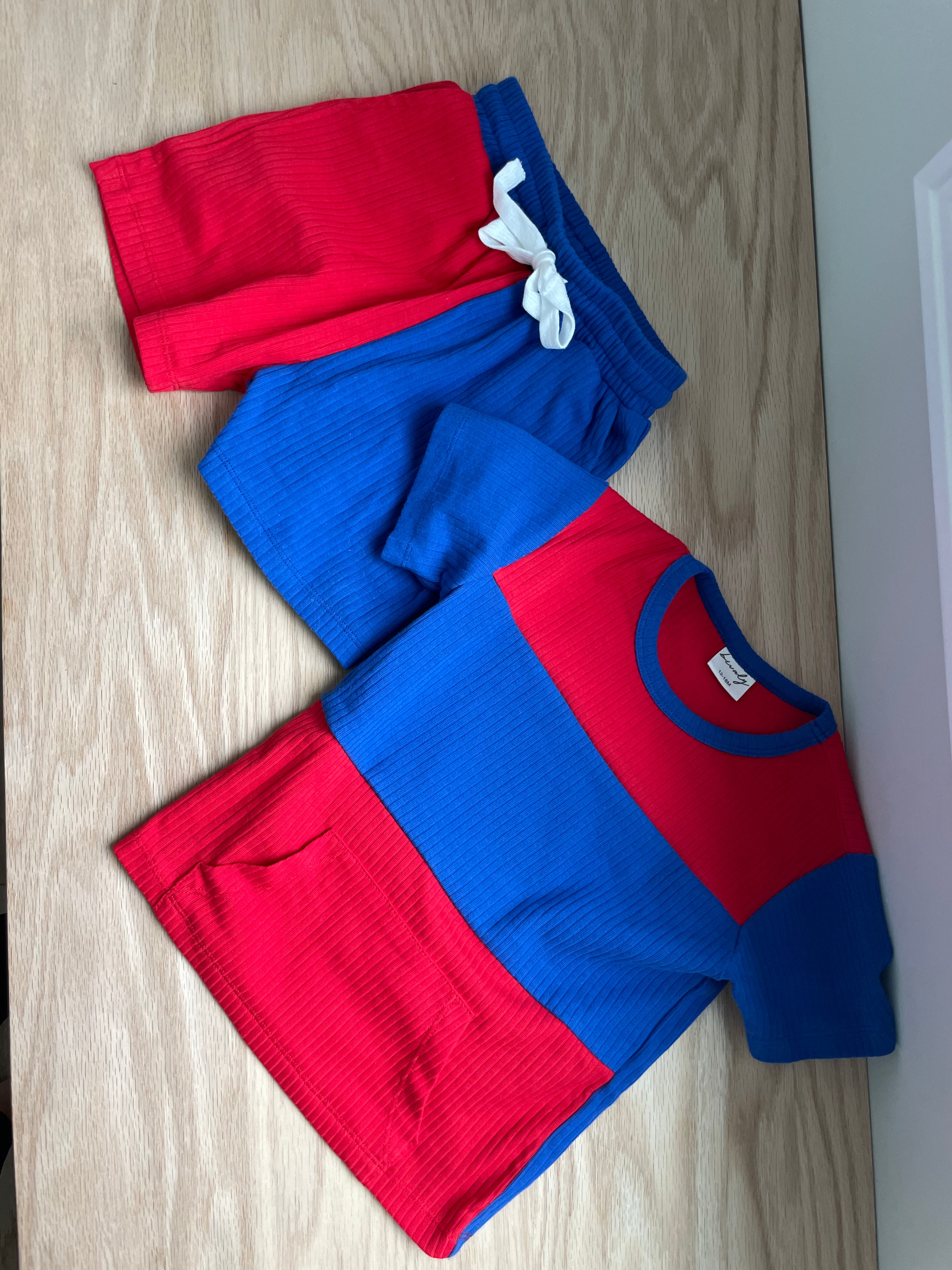 Color Block Organic Rib Set