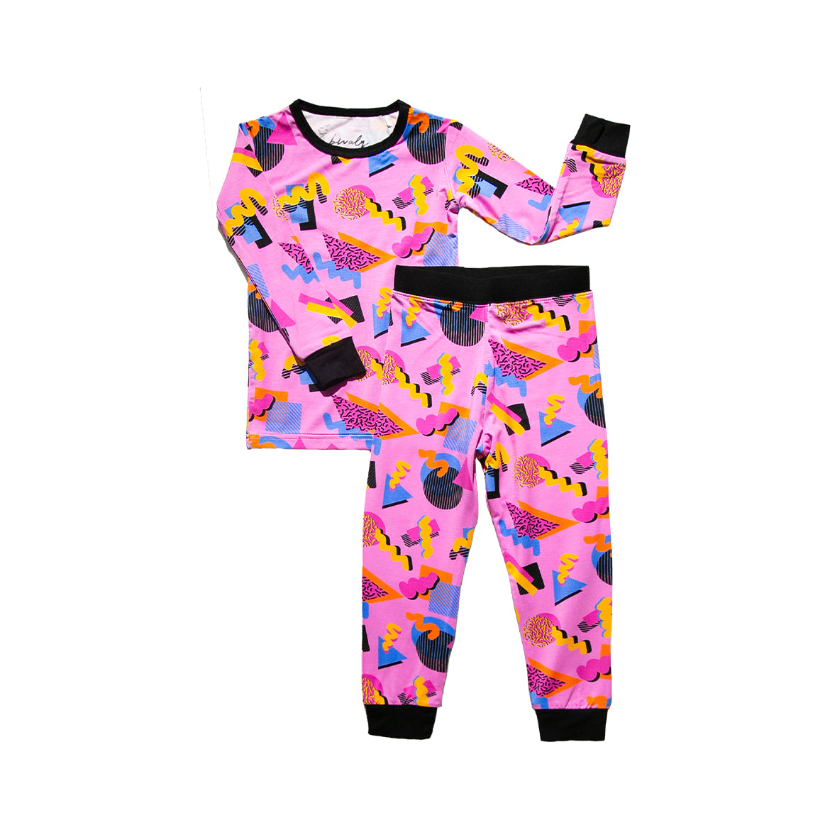 90's Two Piece Long Sleeve Pajamas