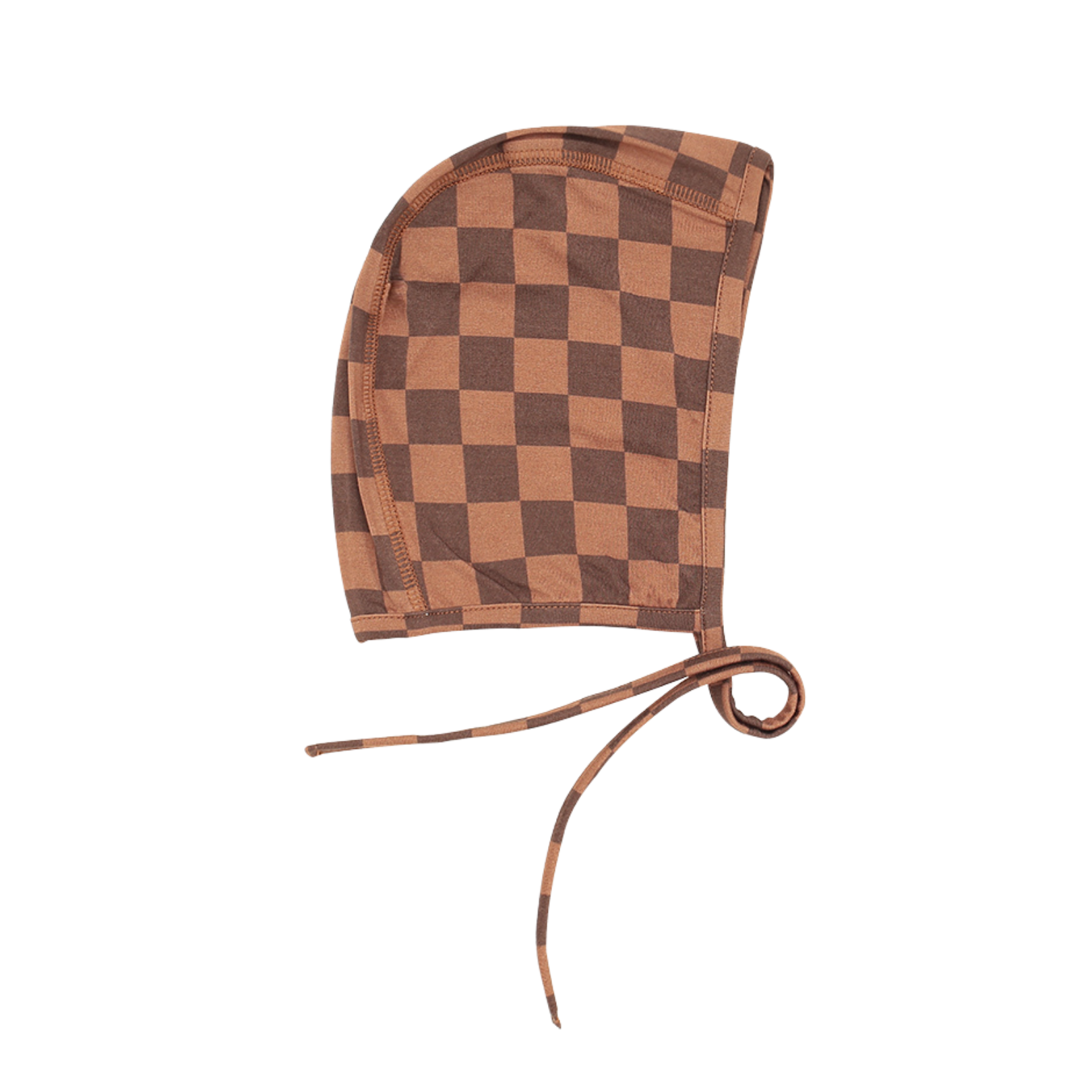 Brown Checkerboard Bonnet