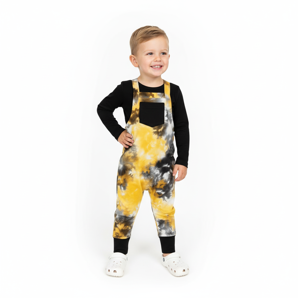 Pittsburgh Tie Dye Bamboo Overalls