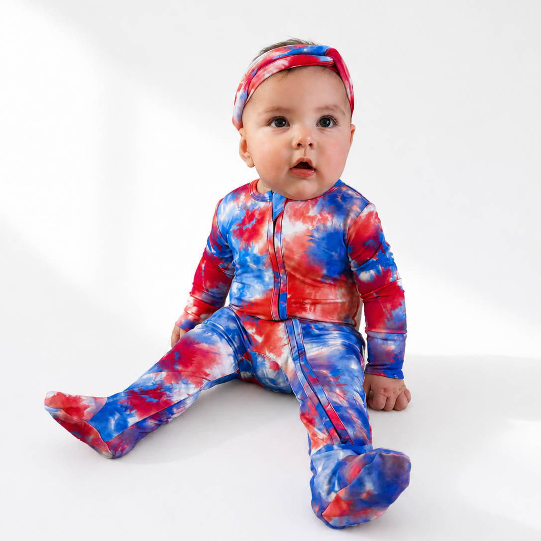 Buffalo Tie Dye Footie